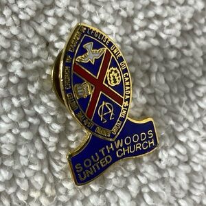5/$35 Vintage Southwoods United Church Of Canada Enamel Pin